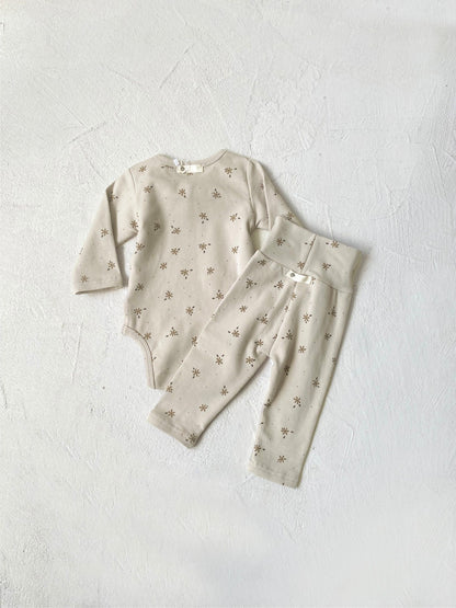 MyKids-USA® Spring and Autumn Baby Kids Girls Long Sleeves Floral Onesies and Pants Clothing Set