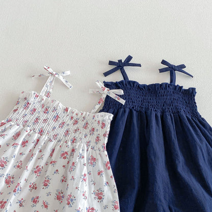 Summer Arrival Baby Girls Sleeveless Floral or Solid Color Strap Rompers, MyKids-USA®, Baby & Children's One-Pieces, MyKids-USA -  -  -  -  -  -  - .