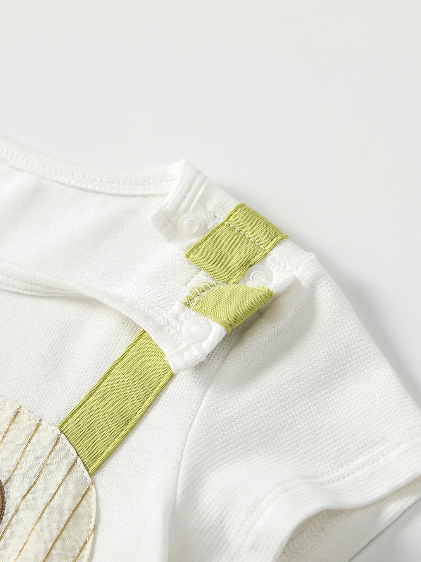 Summer Arrival Baby Short Sleeves Color Patchwork Cartoon Rompers Bodysuits