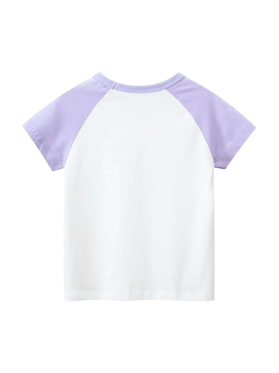 Adorable Print Girls’ Casual T-Shirt For Summer