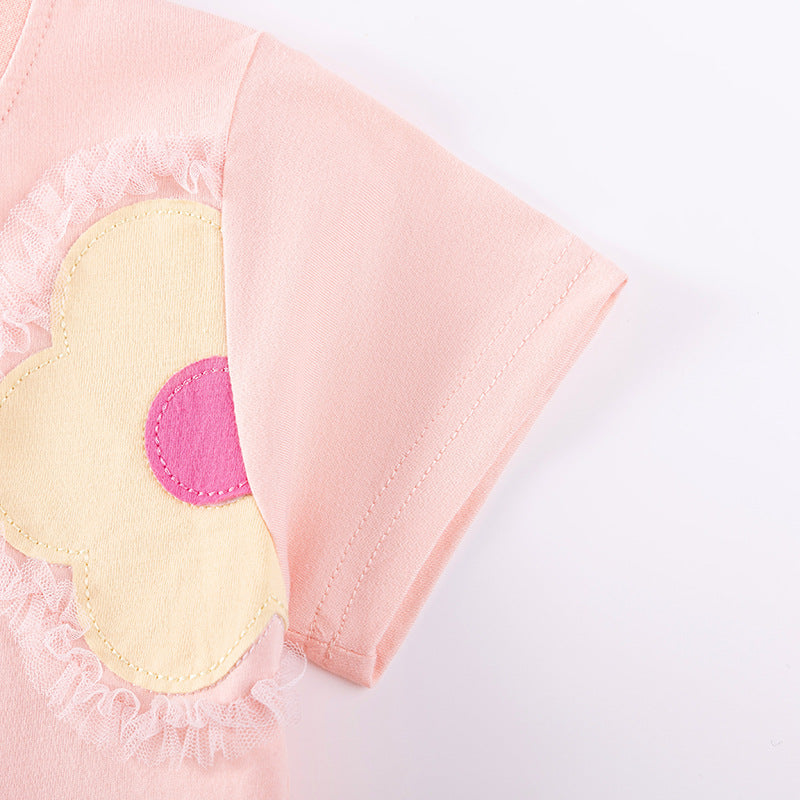 Summer Arrival Flowers Pattern Short Sleeves Dress for Stylish Girls, MyKids-USA®, Baby & Toddler Dresses, MyKids-USA -  -  -  -  -  -  - .