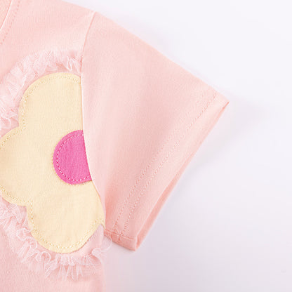 Summer Arrival Flowers Pattern Short Sleeves Dress for Stylish Girls, MyKids-USA®, Baby & Toddler Dresses, MyKids-USA -  -  -  -  -  -  - .