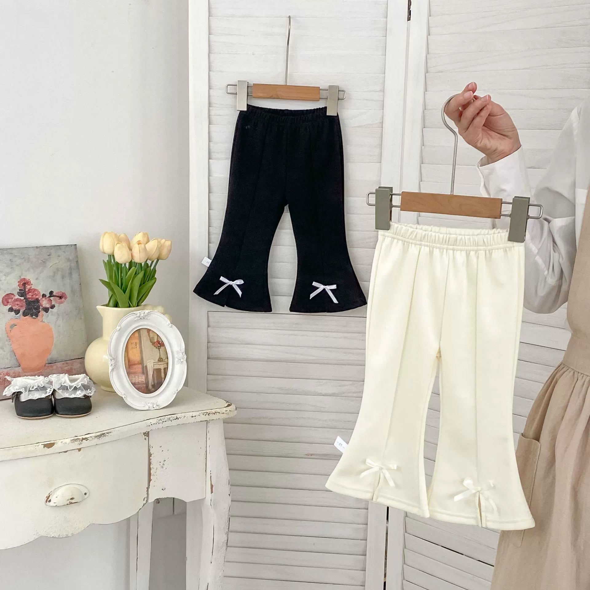 Autumn Arrival Modern Baby Kids Girls Butterfly-bow Decorated Flared Pants, MyKids-USA®, Trousers, MyKids-USA -  -  -  -  -  -  - 