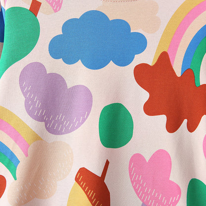 Autumn Arrival Kids Girls Geometric Pattern Long Sleeves Crew Neck Dress, MyKids-USA®, Baby & Toddler Dresses, MyKids-USA -  -  -  -  -  -  - 