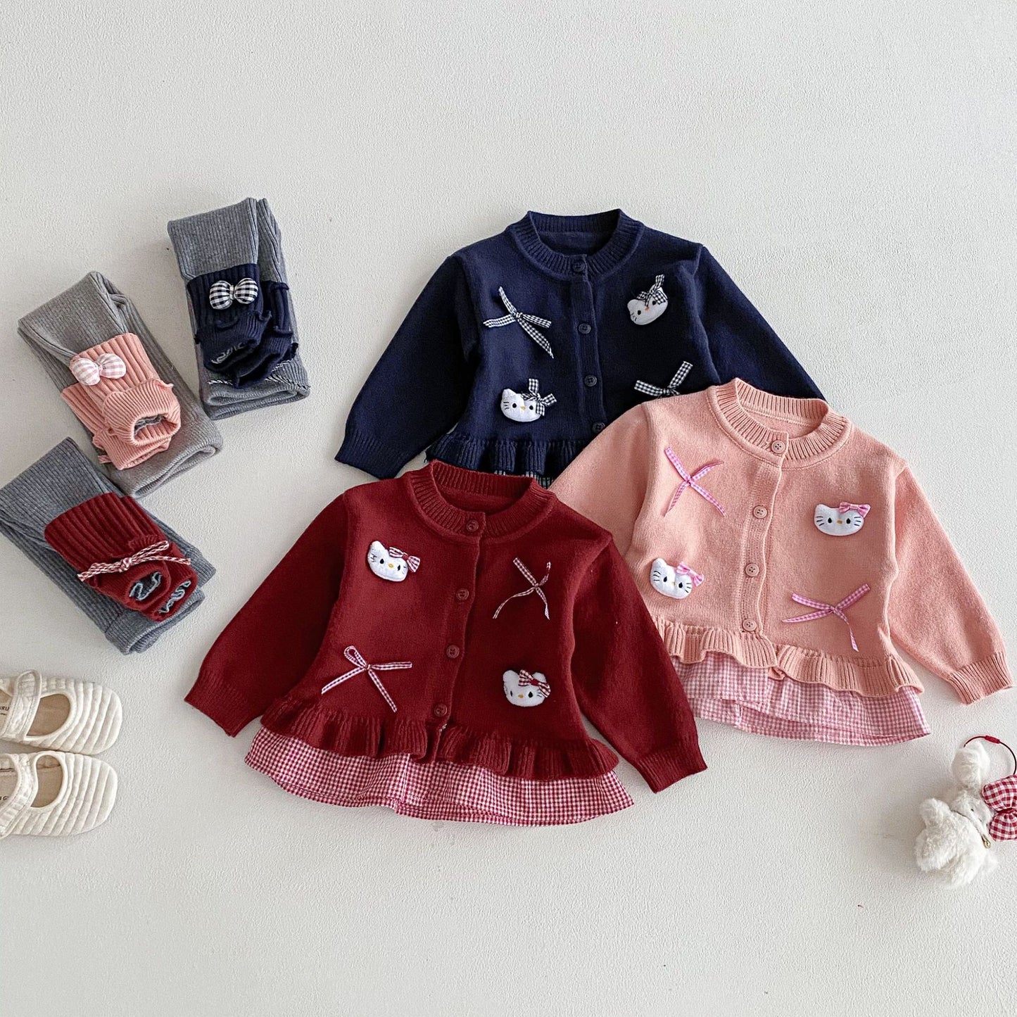 Winter and Autumn Baby Kids Girls Long Sleeves Cartoon Pattern Top and Color Patchwork Pants Knitted Clothing Set, MyKids-USA®, Baby & Toddler Outfits, MyKids-USA -  -  -  -  -  -  - 