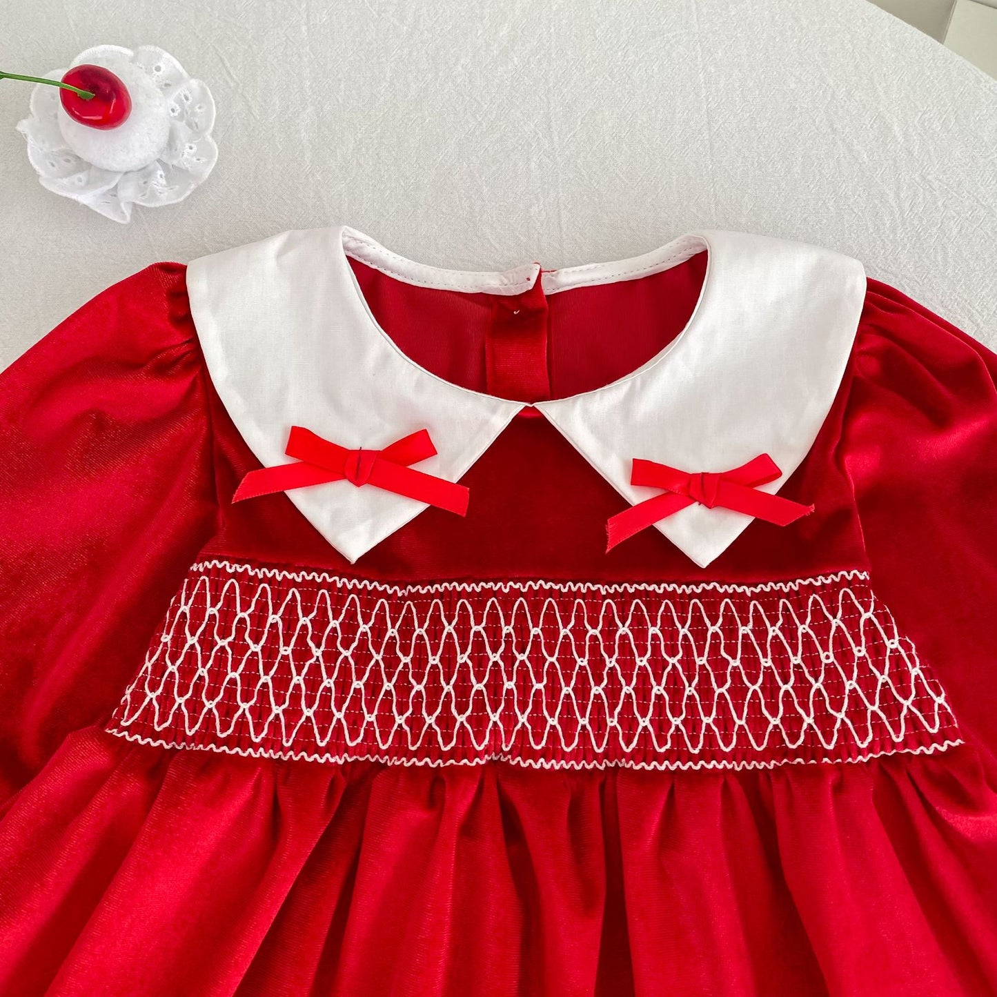 MyKids-USA® Autumn Lace Trim Baby Kids Girls Princess Long Sleeves Color Patchwork Dress