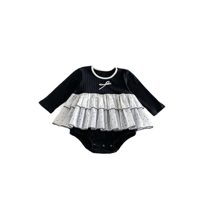 MyKids-USA® Autumn Arrival Baby Girls Long Sleeves Cute Color Patchwork Bodysuit