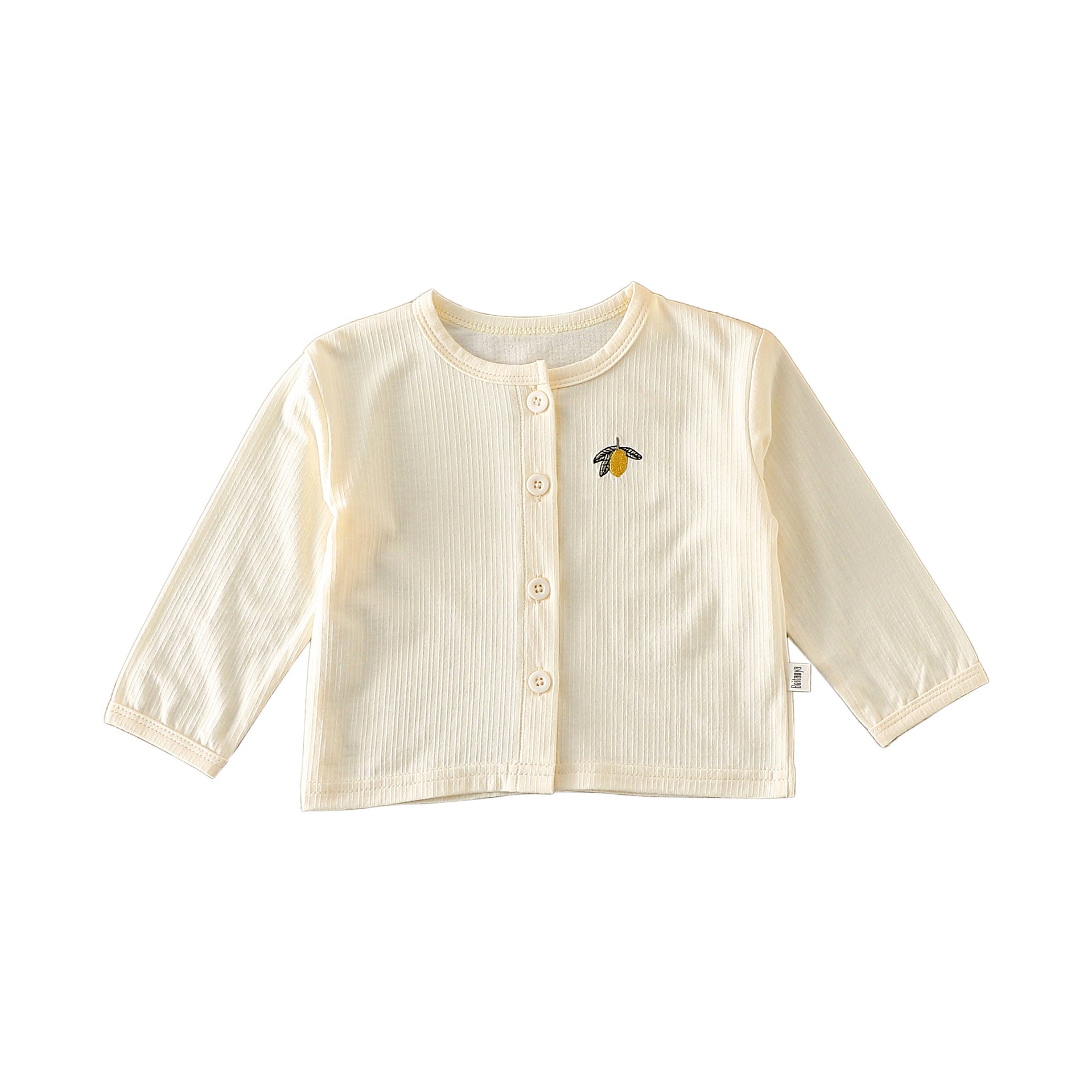 Summer Arrival Baby Kids Unisex Comfortable Simple Logo Thin Knitted Long Sleeves Cardigan, MyKids-USA®, Cardigans, MyKids-USA - Size/Age - 73 (6-9M) - Color - Beige -  -  - TR2504292005-A
