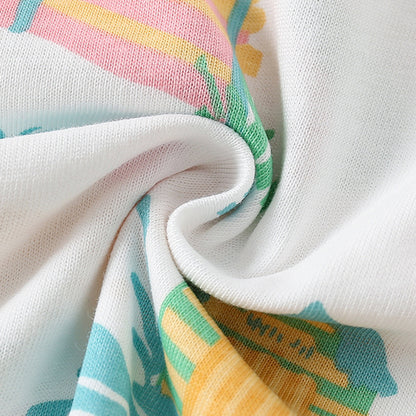 Summer Baby Kids Good Weather Cartoon Pattern T-shirt and Pink Shorts Clothing Set for Girls, MyKids-USA®, Baby & Toddler Outfits, MyKids-USA -  -  -  -  -  -  - 