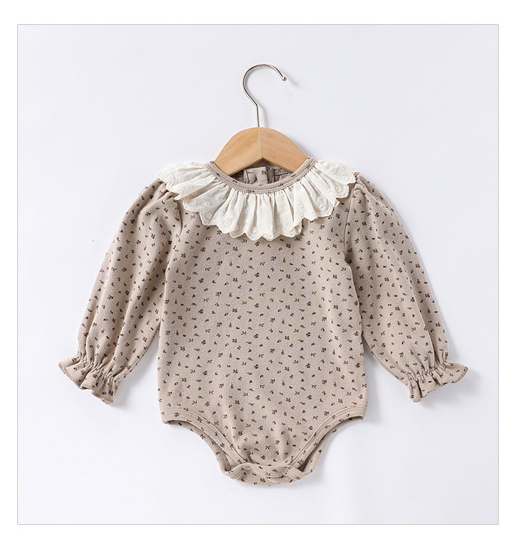 pring Baby Kids Girls Floral Pattern Long Sleeves Onesies and Top Shirt – Sister Matching Set, MyKids-USA®, Baby & Toddler Outerwear, MyKids-USA - Size/Age - 66 (3-6M) - Color - Brown -  -  - TR2410171646-C