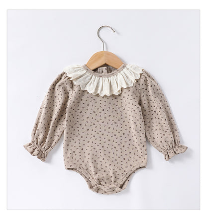 pring Baby Kids Girls Floral Pattern Long Sleeves Onesies and Top Shirt – Sister Matching Set, MyKids-USA®, Baby & Toddler Outerwear, MyKids-USA - Size/Age - 66 (3-6M) - Color - Brown -  -  - TR2410171646-C