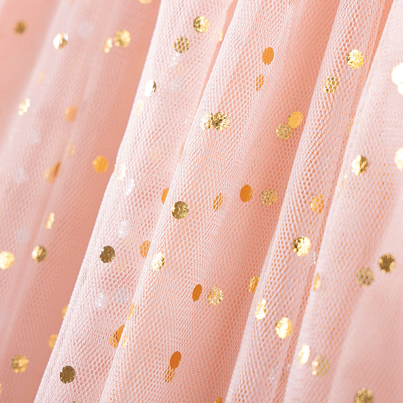 Autumn and Spring Arrival Rabbit Cartoon Pattern Long Sleeves Tulle Patchwork Dress for Stylish Girls, MyKids-USA®, Baby & Toddler Dresses, MyKids-USA -  -  -  -  -  -  - 