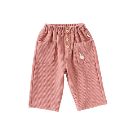 Casual Baby Kids Cartoon Embroidered Pattern Corduroy Pants, MyKids-USA®, Baby & Toddler Bottoms, MyKids-USA - Size/Age - 73 (6-9M) - Color - Pink -  -  - TR2509242320-E