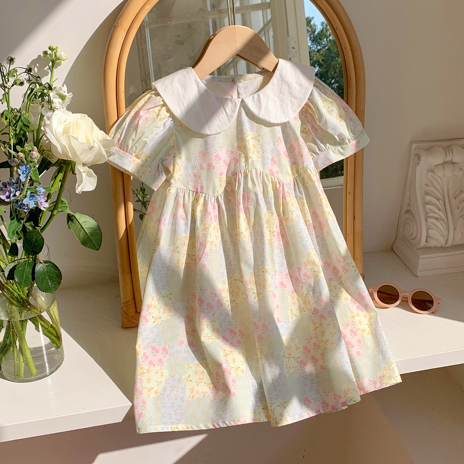 Summer Arrival Baby Kids Girls Cute Short Sleeves Floral Dress Summer Arrival Baby Kids Girls Cute Short Sleeves Floral Dress