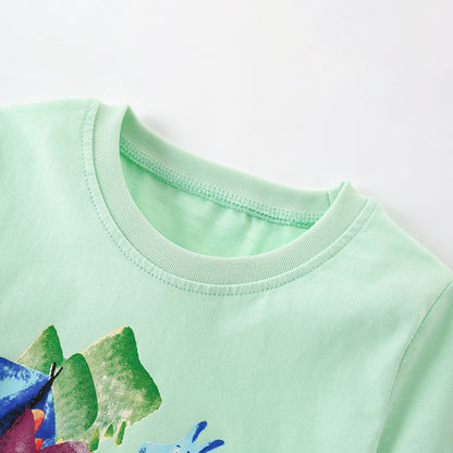 Summer Boys’ Monsters Cartoon Pattern T-shirt in European and American Style, MyKids-USA®, Baby & Toddler Tops, MyKids-USA -  -  -  -  -  -  - 