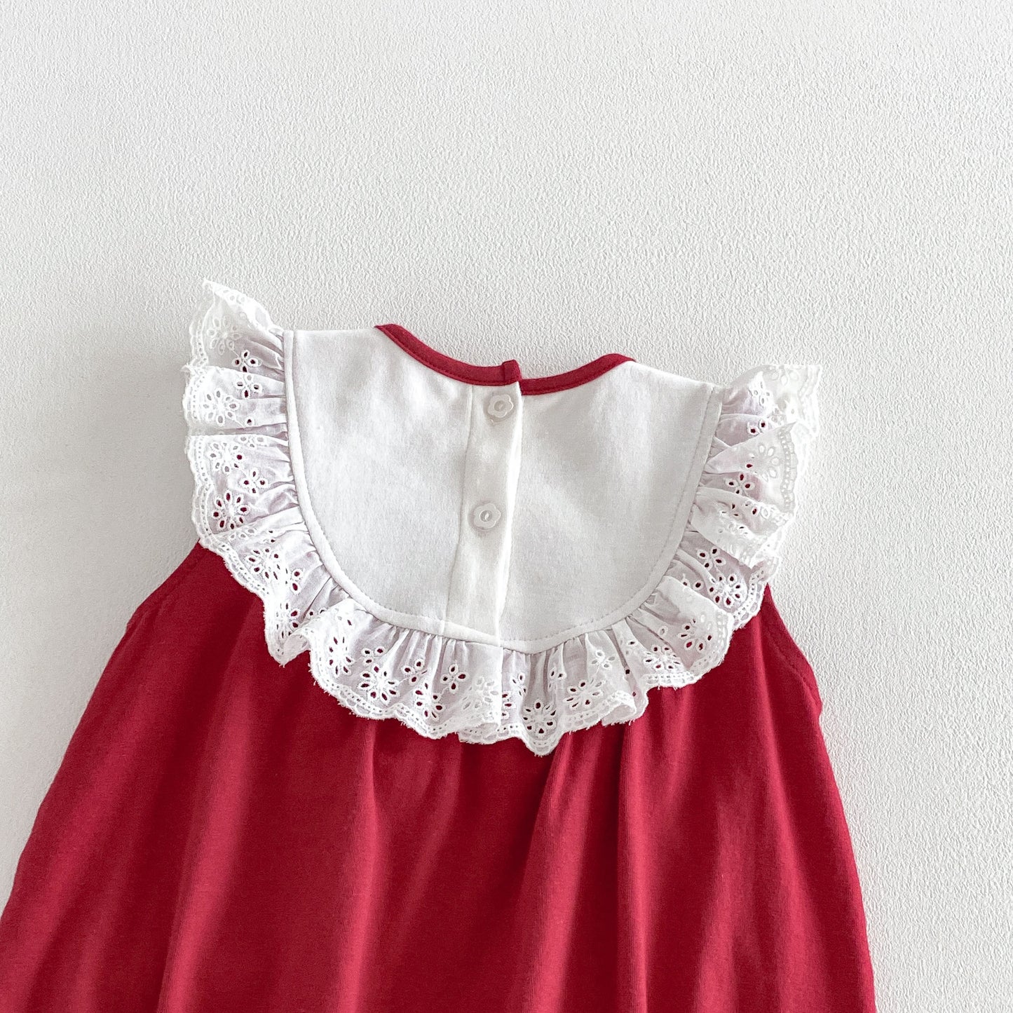 Design Summer Baby Kids Girls Sleeveless Lace Trim Color Patchwork Bodysuit
