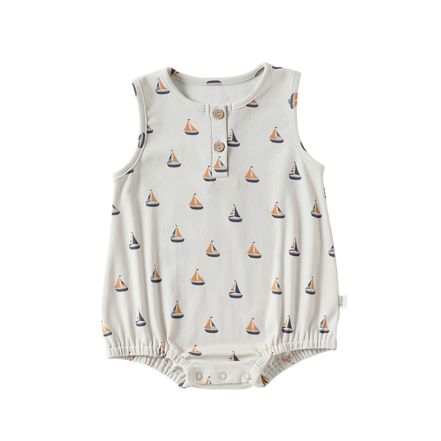 Summer Arrival Baby Boys and Girls Sleeveless Marine Pattern Bodysuit, MyKids-USA®, Baby & Children's One-Pieces, MyKids-USA® - Size/Age - 66 (3-6M) - Color - Khaki -  -  - TR2605032231-B.