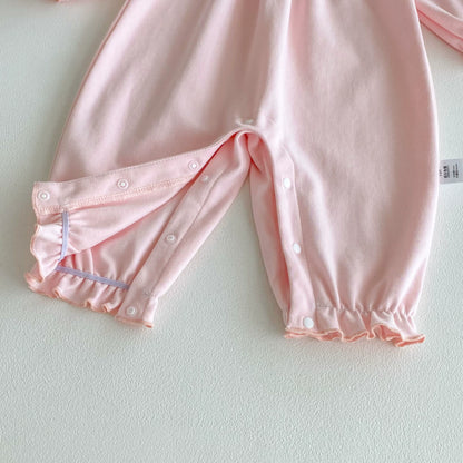 Autumn Arrival Baby Girls Long Sleeves Cartoon Pattern Collar Color Patchwork Rompers, MyKids-USA®, Baby One-Pieces, MyKids-USA -  -  -  -  -  -  - 