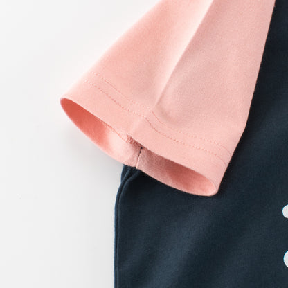 Summer Girls’ Cartoon Star Printed T-shirt in European and American Style, MyKids-USA®, Baby & Toddler Tops, MyKids-USA -  -  -  -  -  -  - 