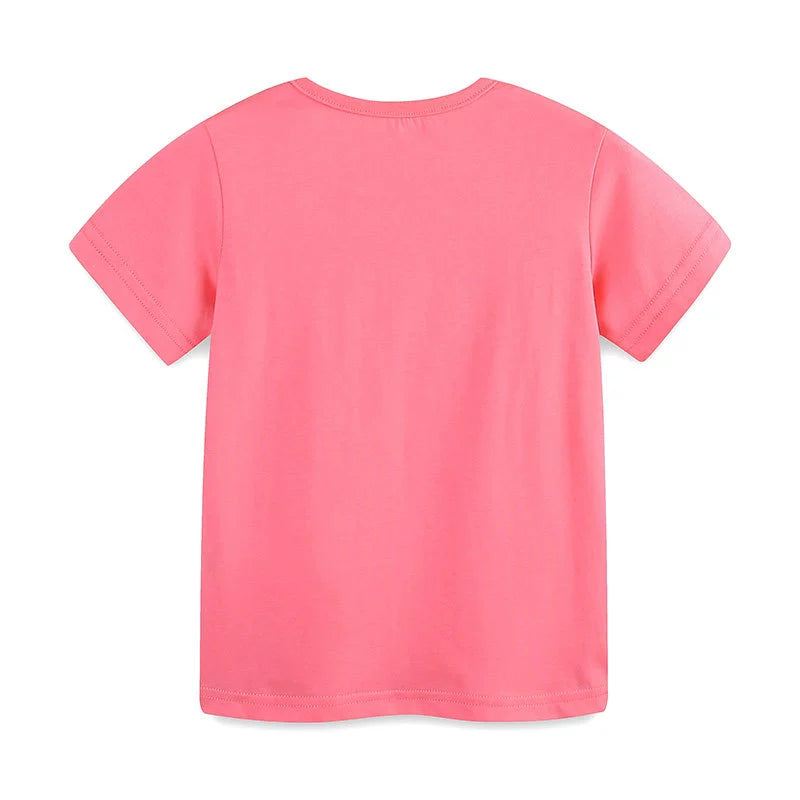 Summer Girls’ Cartoon Unicorn Pattern T-shirt in European and American Style, MyKids-USA®, Baby & Toddler Tops, MyKids-USA -  -  -  -  -  -  - 