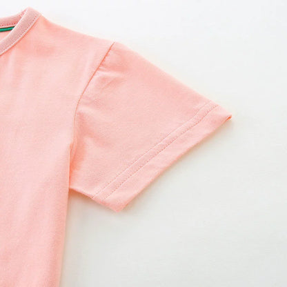 Summer Arrival Girls’ Flowers Cartoon Pattern Short Sleeves T-shirt in European and American Style, MyKids-USA®, T-Shirts, MyKids-USA -  -  -  -  -  -  - 