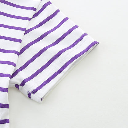 Summer Arrival Colorful Animals Pattern Short Sleeves Striped Dress for Stylish Girls, MyKids-USA®, Baby & Toddler Dresses, MyKids-USA -  -  -  -  -  -  - 