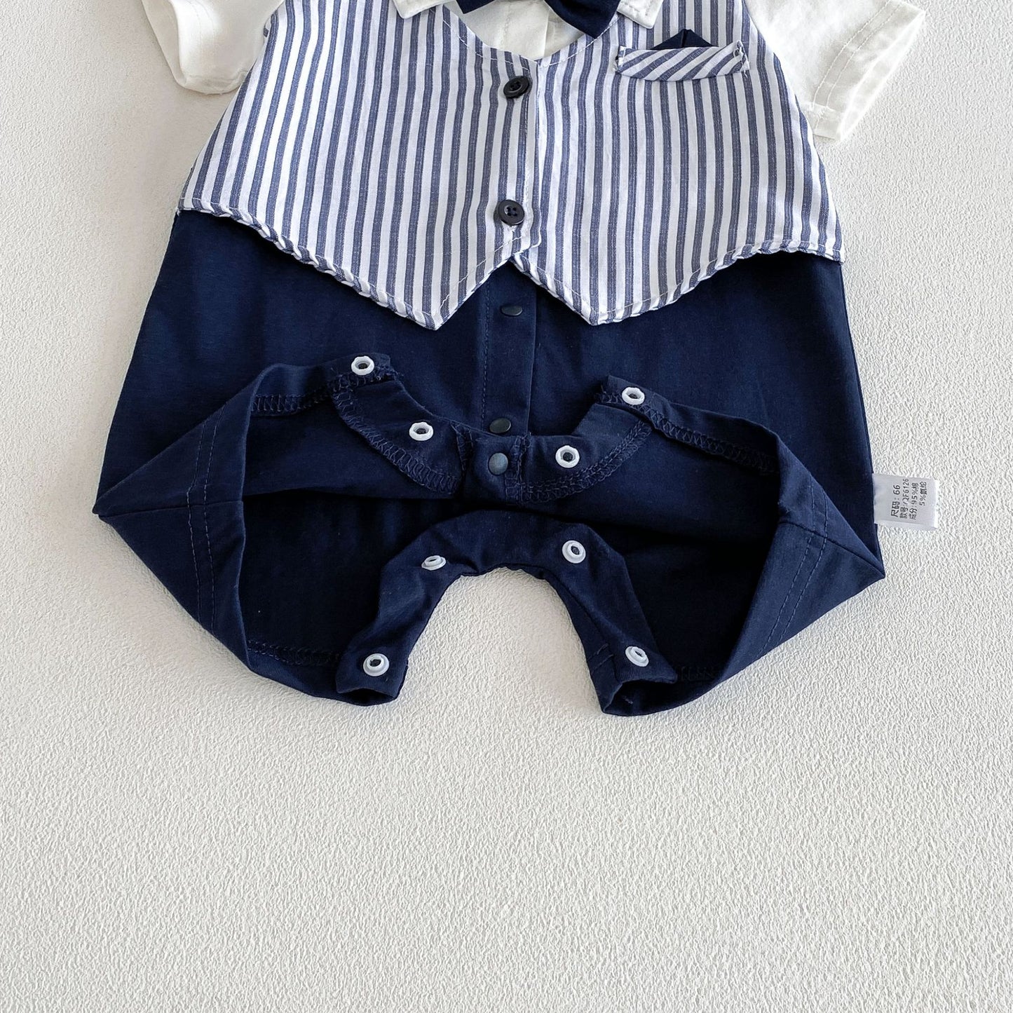 Summer Arrival Baby Boys Short Sleeves Color Patchwork Striped Rompers Bodysuits, MyKids-USA®, Baby & Children's One-Pieces, MyKids-USA -  -  -  -  -  -  - .