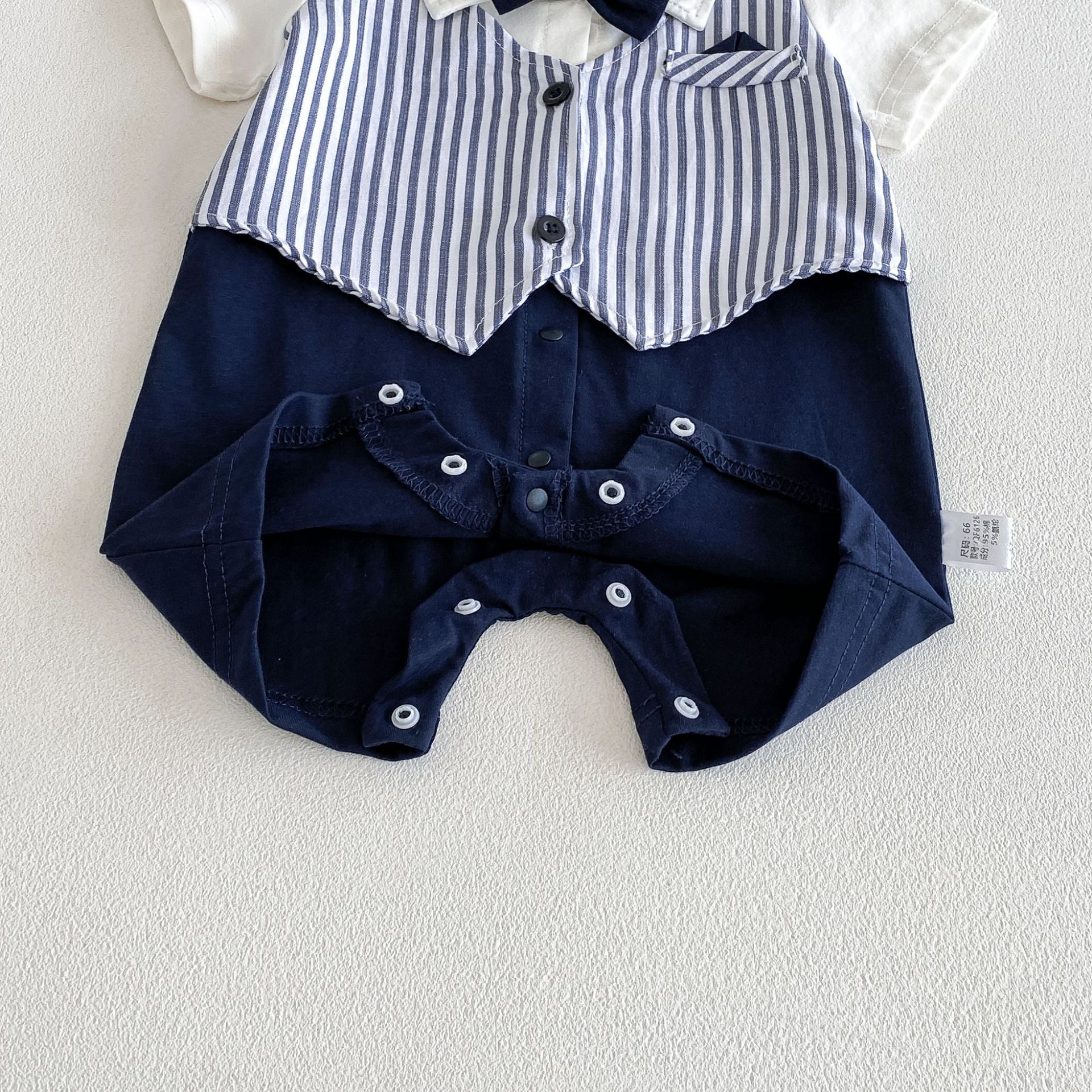 Summer Arrival Baby Boys Short Sleeves Color Patchwork Striped Rompers Bodysuits, MyKids-USA®, Baby & Children's One-Pieces, MyKids-USA -  -  -  -  -  -  - .