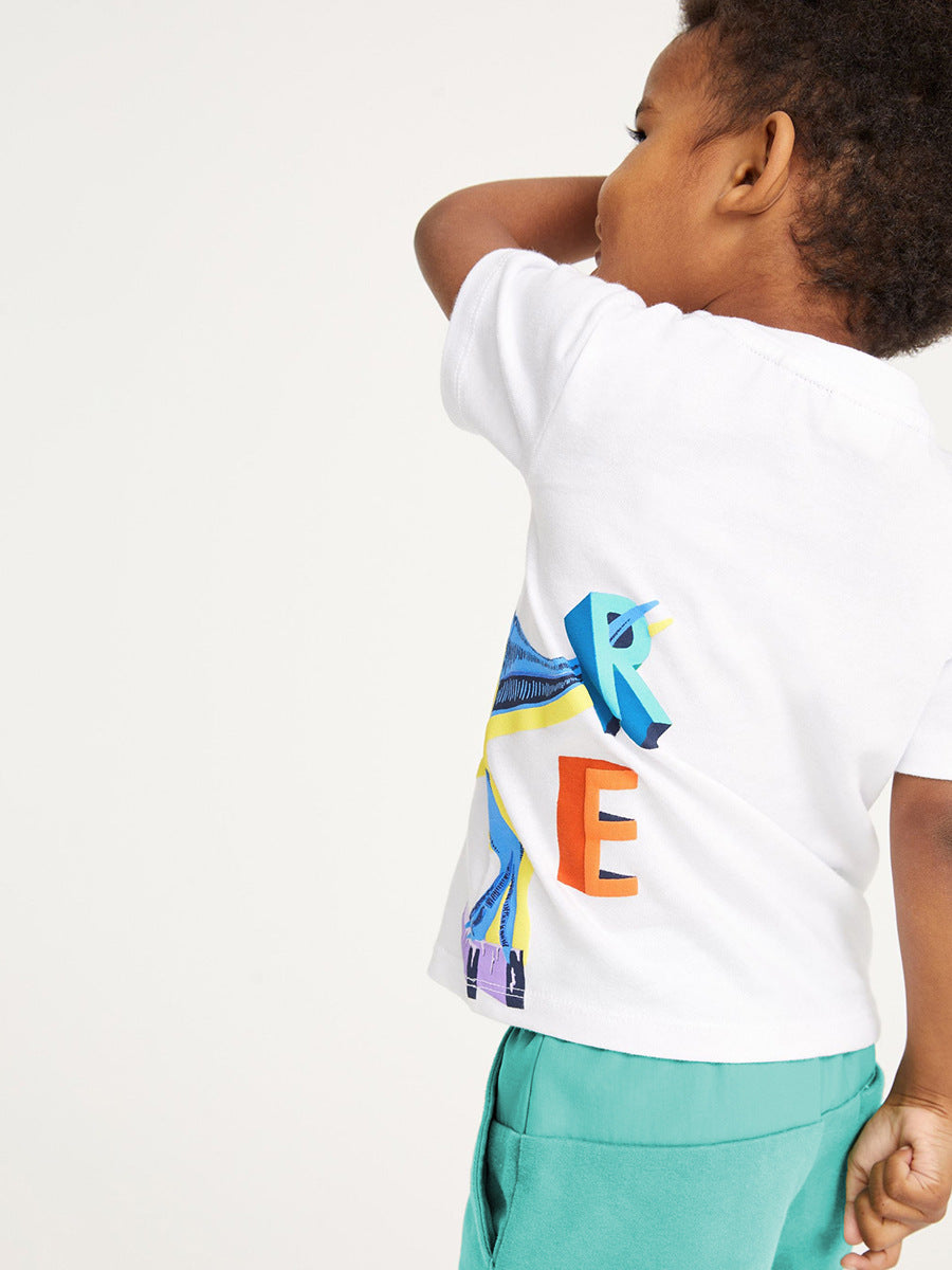 Summer Baby Kids Dinosaur Cartoon Pattern T-shirt and Shorts Clothing Set for Boys, MyKids-USA®, Baby & Toddler Outfits, MyKids-USA -  -  -  -  -  -  - 