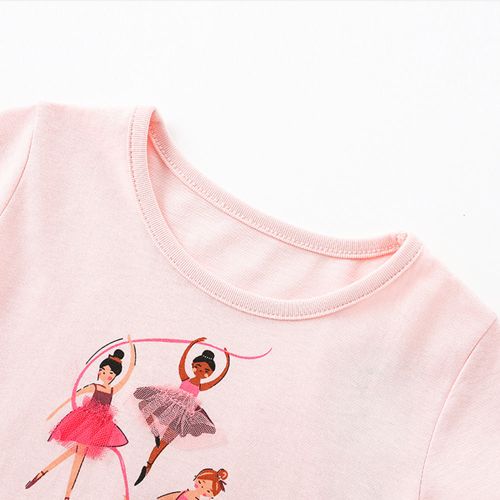 Summer Arrival Cartoon Pattern Short Sleeves Crew Neck Dress for Stylish Girls, MyKids-USA®, Baby & Toddler Dresses, MyKids-USA -  -  -  -  -  -  - .