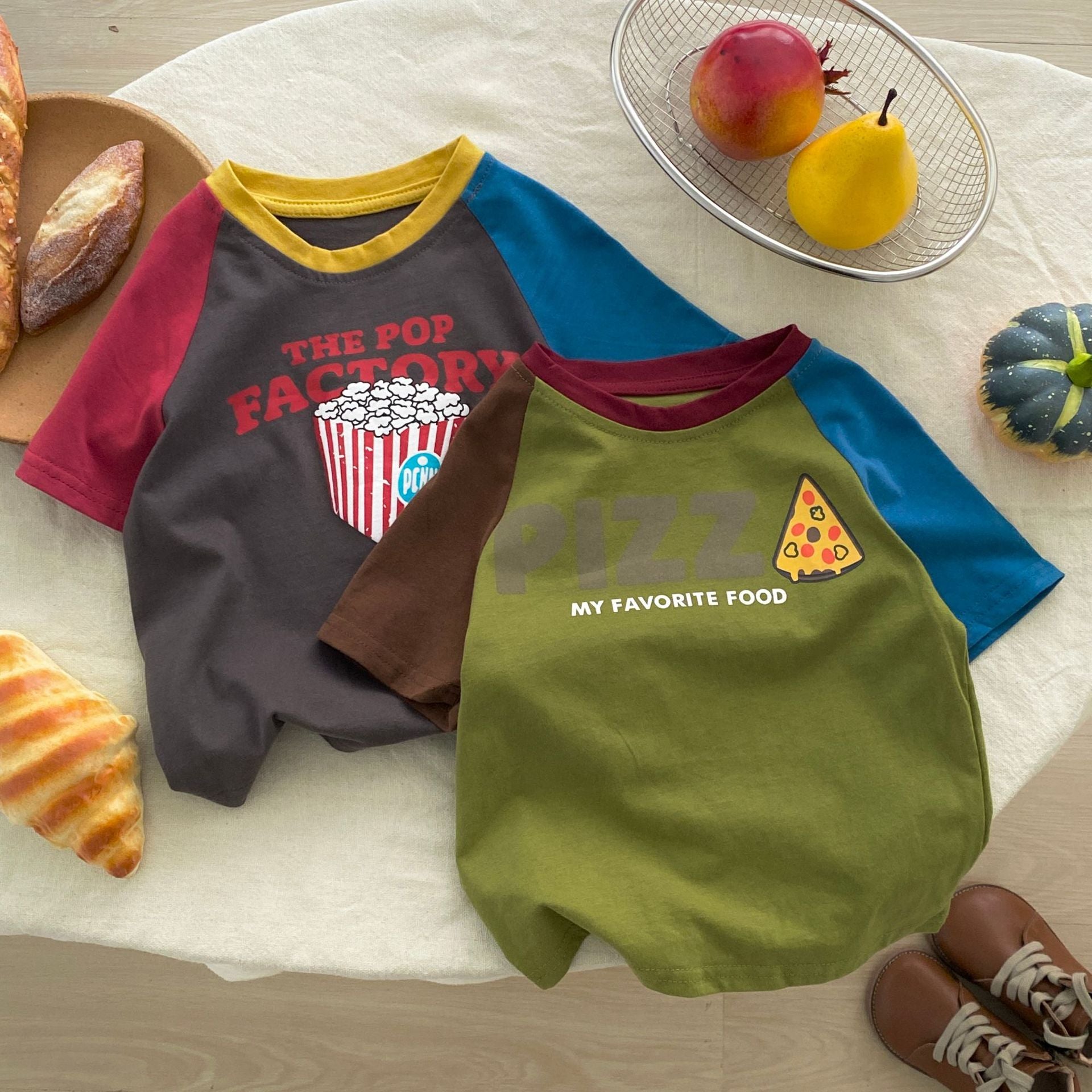 Summer Boys and Girls’ Cartoon and Letters Pattern T-shirt in European and American Style, MyKids-USA®, T-Shirts, MyKids-USA -  -  -  -  -  -  - .