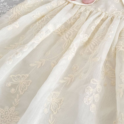 Summer Arrival Sleeveless Flowers Embroidered Pattern Dress for Stylish Girls, MyKids-USA®, Baby & Toddler Dresses, MyKids-USA -  -  -  -  -  -  - 