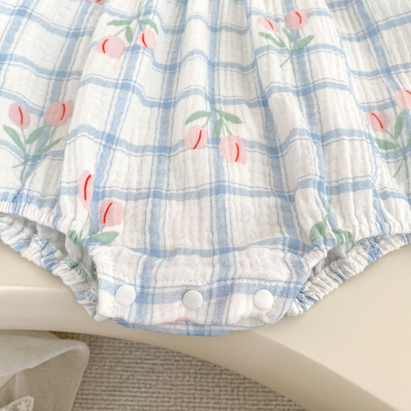 MyKids-USA® Autumn Flowers and Plaid Pattern Baby Kids Girls Princess Long Sleeves Bodysuit