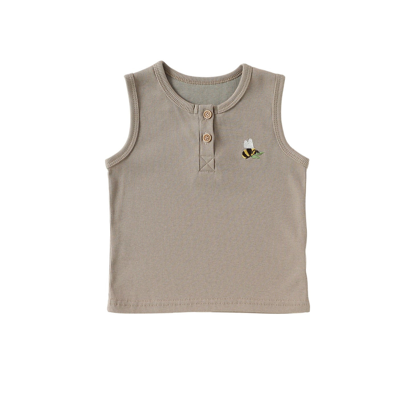 Summer Arrival Baby Sleeveless Animals Embroidered Pattern Vest, MyKids-USA®, Baby & Toddler Outerwear, MyKids-USA - Size/Age - 73 (6-9M) - Color - Khaki -  -  - TR2605142346-C.