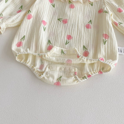 Autumn Hot Selling Baby Girls Long Sleeves Flowers Pattern Onesies Bodysuits, MyKids-USA®, Baby One-Pieces, MyKids-USA -  -  -  -  -  -  - 