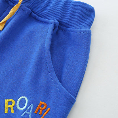 Summer Arrival Kids Boys Cotton Casual Style Cartoon Lion and Letters Pattern Shorts, MyKids-USA®, Shorts, MyKids-USA -  -  -  -  -  -  - 