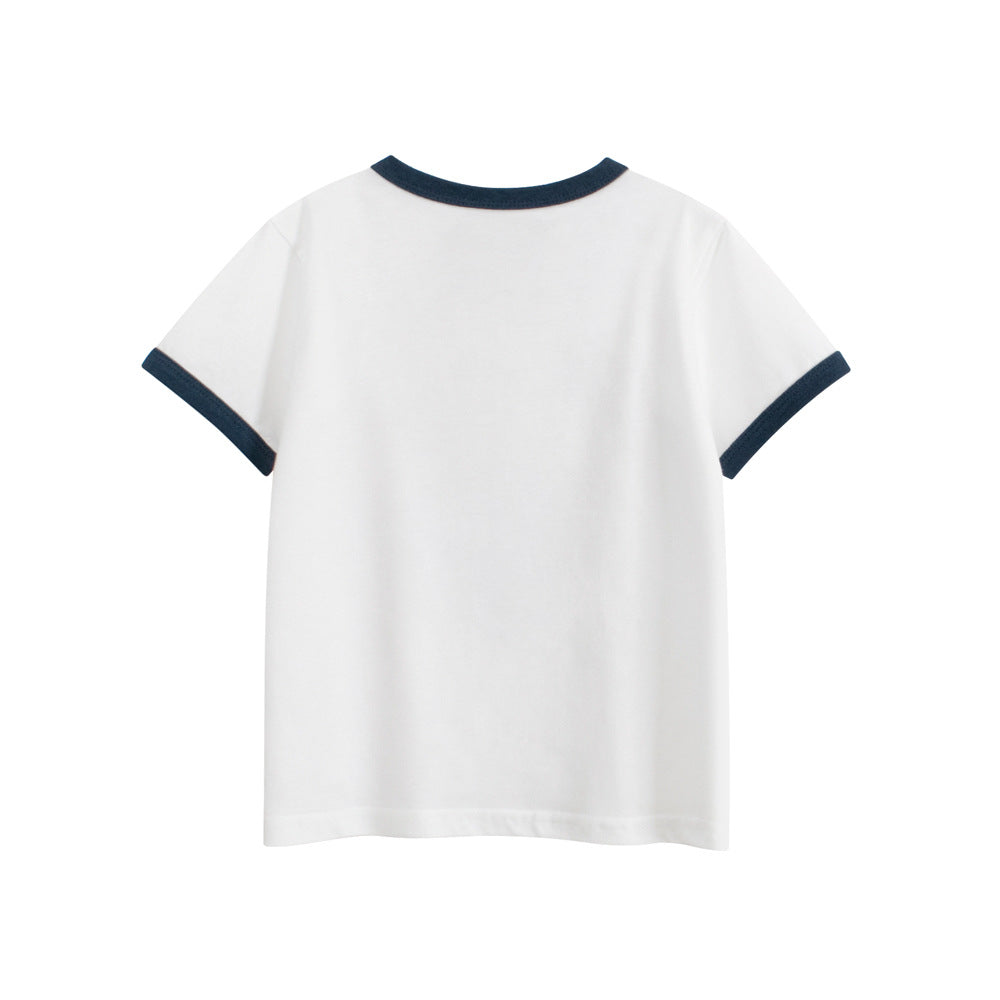 Summer Boys’ Dinosaur and Letters Pattern T-shirt in European and American Style, MyKids-USA®, Baby & Toddler Tops, MyKids-USA -  -  -  -  -  -  - 