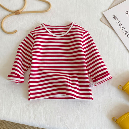 Spring and Autumn Baby Kids Unisex Long Sleeves Striped Top and Cartoon Sleeveless Overalls Clothing Set, MyKids-USA®, Baby & Toddler Outfits, MyKids-USA -  -  -  -  -  -  - .