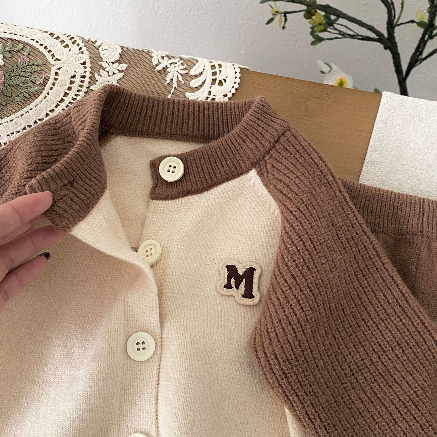 Autumn and Winter Arrival Baby Kids Unisex Long Sleeves Letters and Cartoon Pattern Crew Neck Knitted Cardigan and Pants Clothing Sets, MyKids-USA®, Baby & Toddler Outfits, MyKids-USA -  -  -  -  -  -  - 