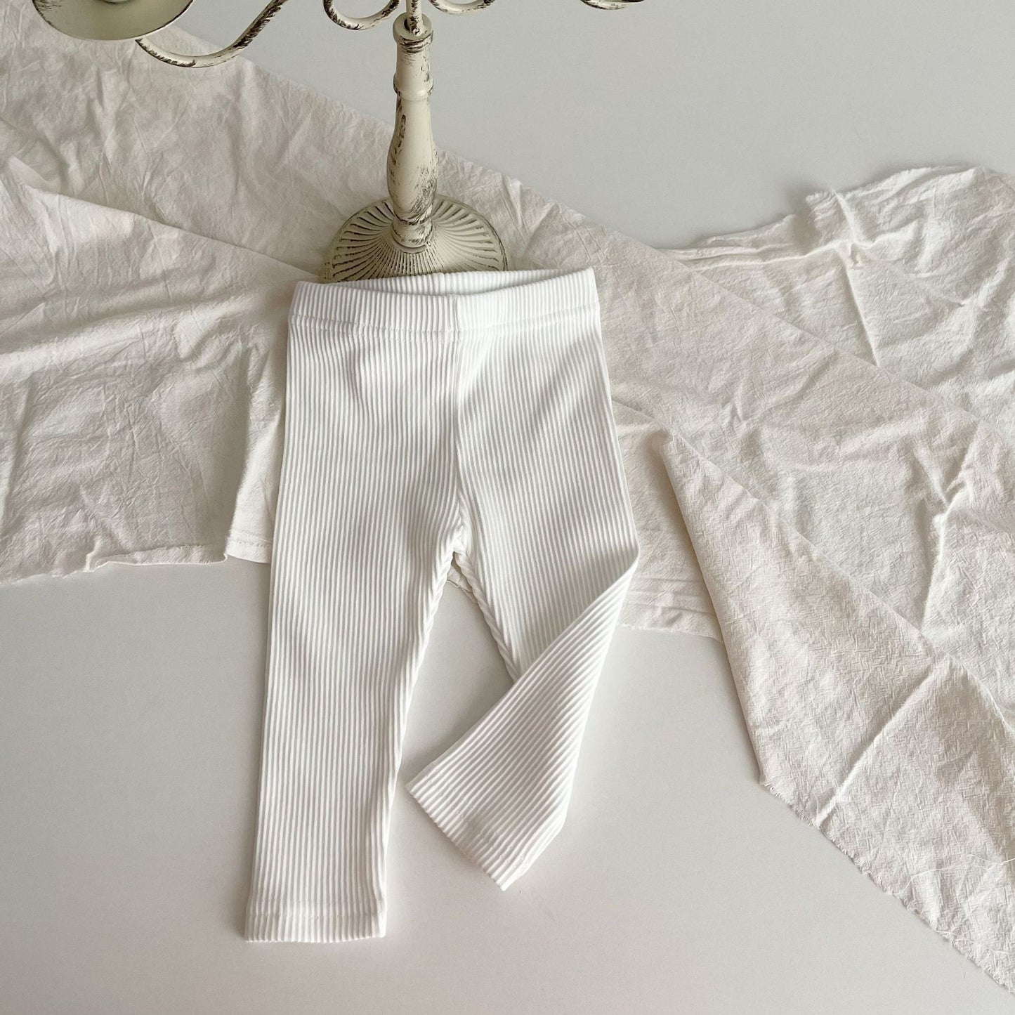 Autumn Arrival Elastic Baby Kids Unisex Solid Color Striped Pattern Pants, MyKids-USA®, Baby & Toddler Bottoms, MyKids-USA - Size/Age - 66 (3-6M) - Color - Beige -  -  - TR2509162329