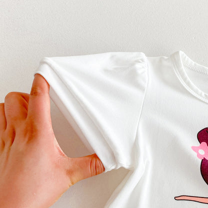 Summer Baby Kids Girls Short Sleeves Cartoon Pattern T-Shirt and Skirt Clothing Set, MyKids-USA®, Baby & Children's Outfits, MyKids-USA -  -  -  -  -  -  - .