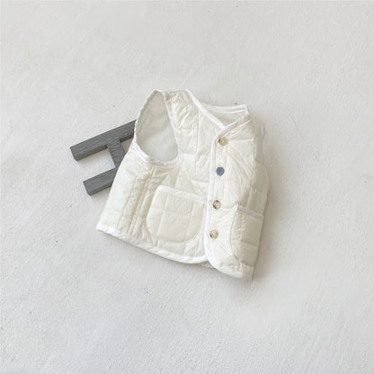 Arrival Spring and Autumn Baby Kids Unisex Solid Color Sleeveless V Neck Vest, MyKids-USA®, Tunics, MyKids-USA -  -  -  -  -  -  - .