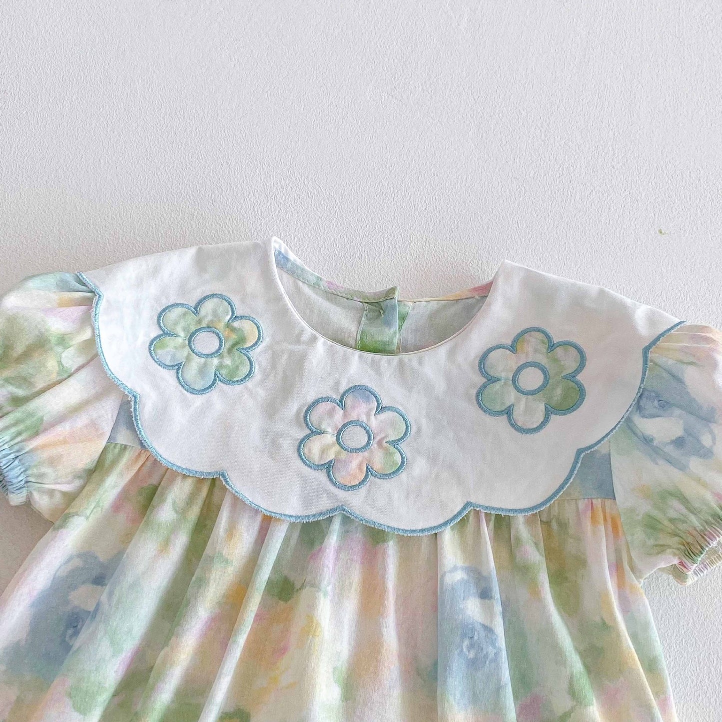 Summer Arrival Baby Girls Cute Tie Dye Short Sleeves Flowers Pattern Onesies, MyKids-USA®, Baby One-Pieces, MyKids-USA -  -  -  -  -  -  - 