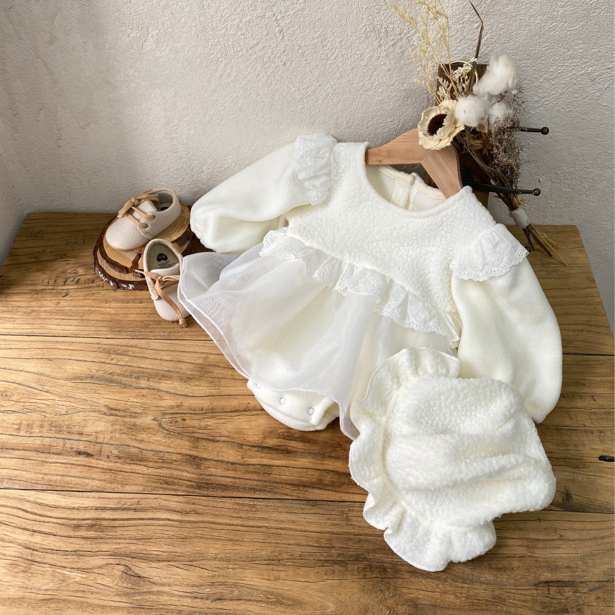 Arrival Winter Baby Girls Patchwork Design Long Sleeves Onesies Dress MyKids-USA Arrival Winter Baby Girls Patchwork Design Long Sleeves Onesies Dress MyKids-USA