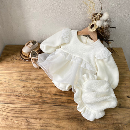 Arrival Winter Baby Girls Patchwork Design Long Sleeves Onesies Dress with Hat, MyKids-USA®, Baby & Toddler Dresses, MyKids-USA -  -  -  -  -  -  - .