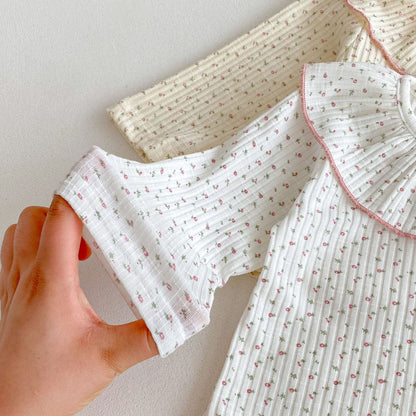 Autumn Arrival Baby Girls Flowers Pattern Long Sleeves Top with Collar, MyKids-USA®, Shirts, MyKids-USA -  -  -  -  -  -  - 