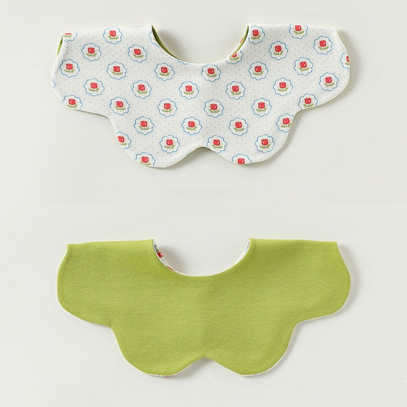 Adorable Simple Pattern Cotton Snap-on Flowers Shaped Bib, MyKids-USA®, Bibs, MyKids-USA - Size/Age - M (1-3Y) - Color - Beige -  -  - TR2604212319-A.