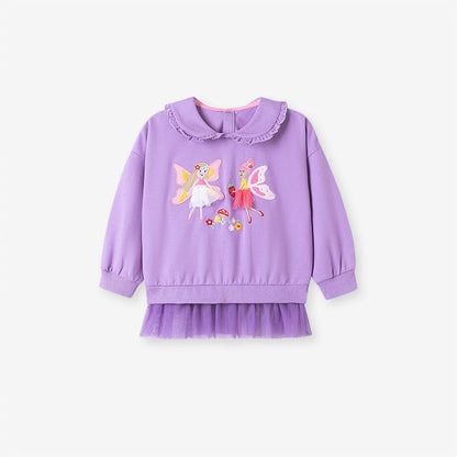 Spring and Autumn Girls Fairy Cartoon Pattern Long Sleeves Sweatshirt and Purple Pants Clothing Set, MyKids-USA®, Baby & Toddler Outfits, MyKids-USA -  -  -  -  -  -  - 