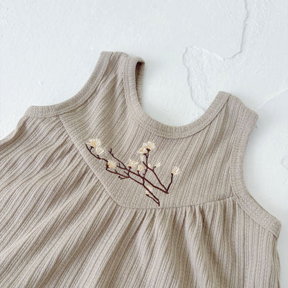 Summer Hot Selling Baby Girls Sleeveless Flowers Embroidered Pattern Top Vest and Bloomers Clothing Set, MyKids-USA®, Baby & Toddler Outfits, MyKids-USA -  -  -  -  -  -  - 