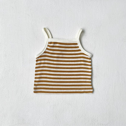 Refreshing Sleeveless Summer New Children’s Vest, Unisex Baby Polyester Casual Striped Top, MyKids-USA®, Baby & Toddler Tops, MyKids-USA - Size/Age - 66 (3-6M) - Color - Yellow -  -  - TR2505102223-C